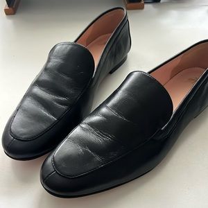 Leather smoking slipper- black